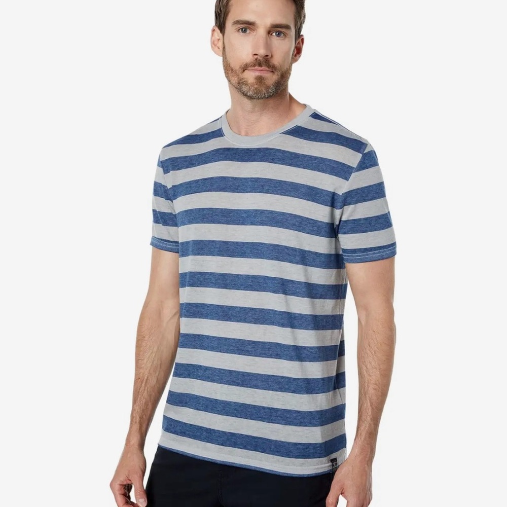 Lucky Brand® Venice Burnout Wide Stripe Crew Neck